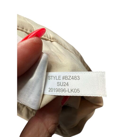 J.Crew Factory Linen-Blend Structured Short Women 14 Beige Neutral Coastal - Picture 7 of 8